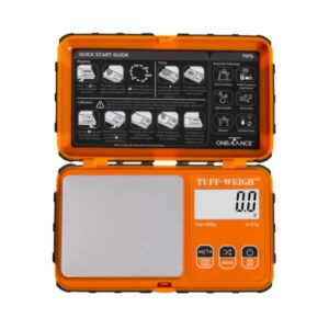 On Balance TUF-1000-OR On Balance Tuff-Weigh Pocket Scale - Orange 1000g x 0.1g