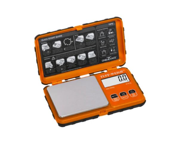 On Balance TUF-1000-OR On Balance Tuff-Weigh Pocket Scale - Orange 1000g x 0.1g - Image 4