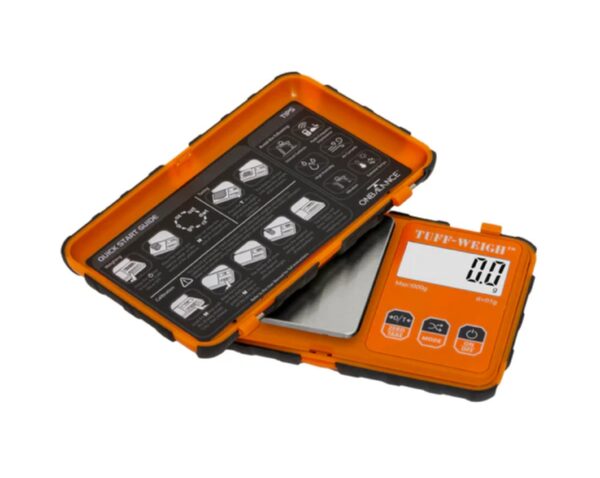 On Balance TUF-1000-OR On Balance Tuff-Weigh Pocket Scale - Orange 1000g x 0.1g - Image 6