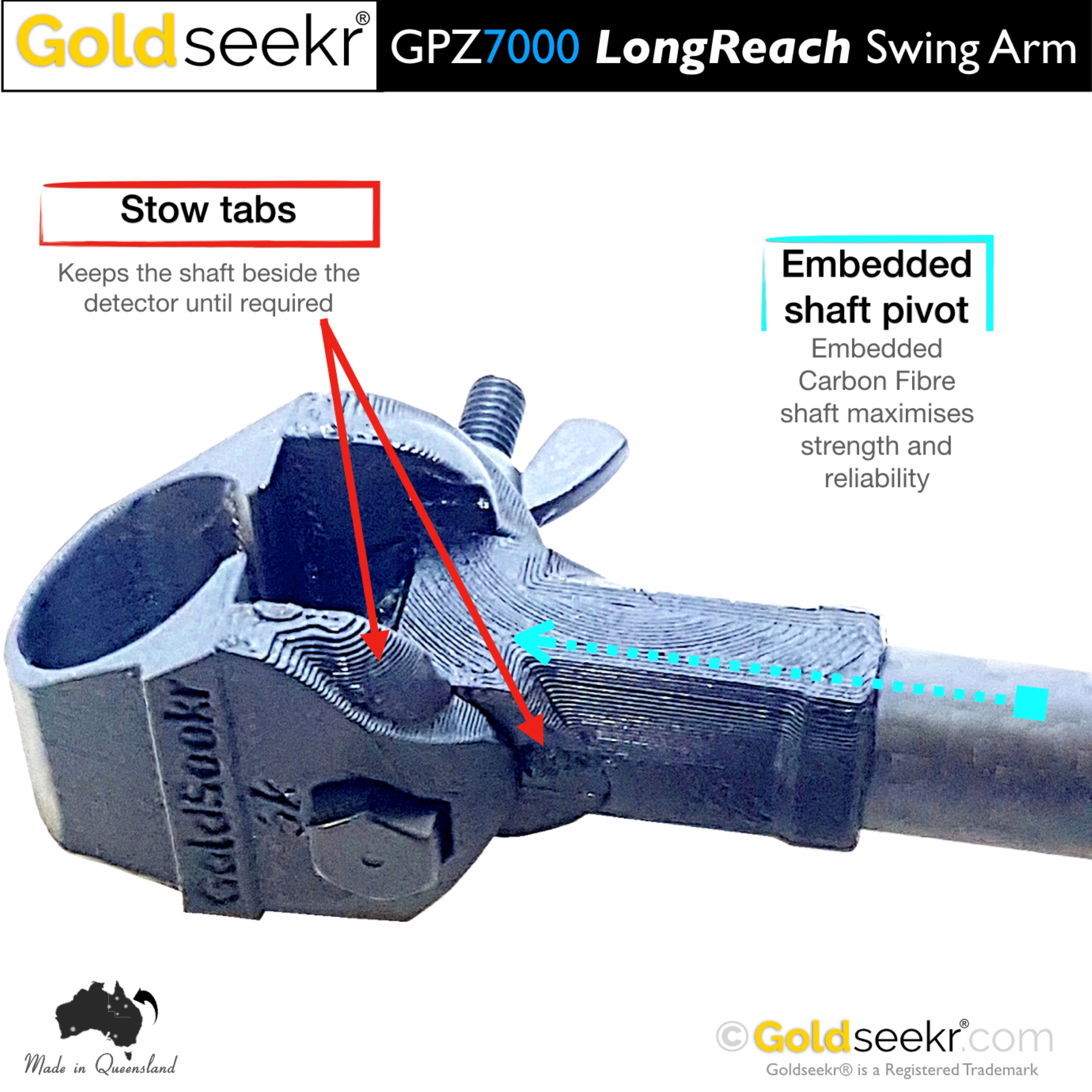 Goldsekkr GPZ7000 Long reach Telescopic Swing Arm