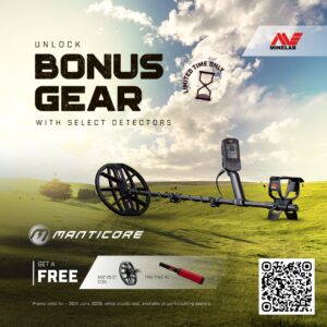 Minelab Manticore Free M8"5.5" Coil + Pro Find 40 Top End Prospecting