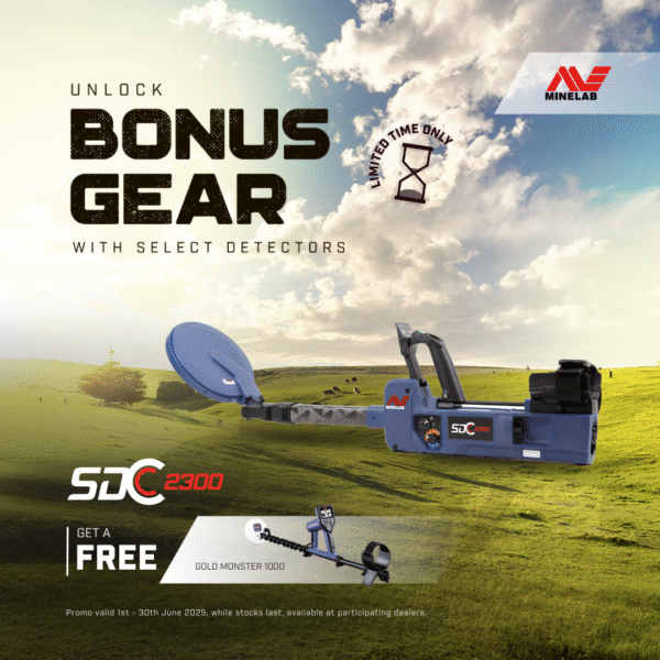 MINELAB SDC 2300 FREE GOLD MONSTER 1000 TOP END PROSPECTING