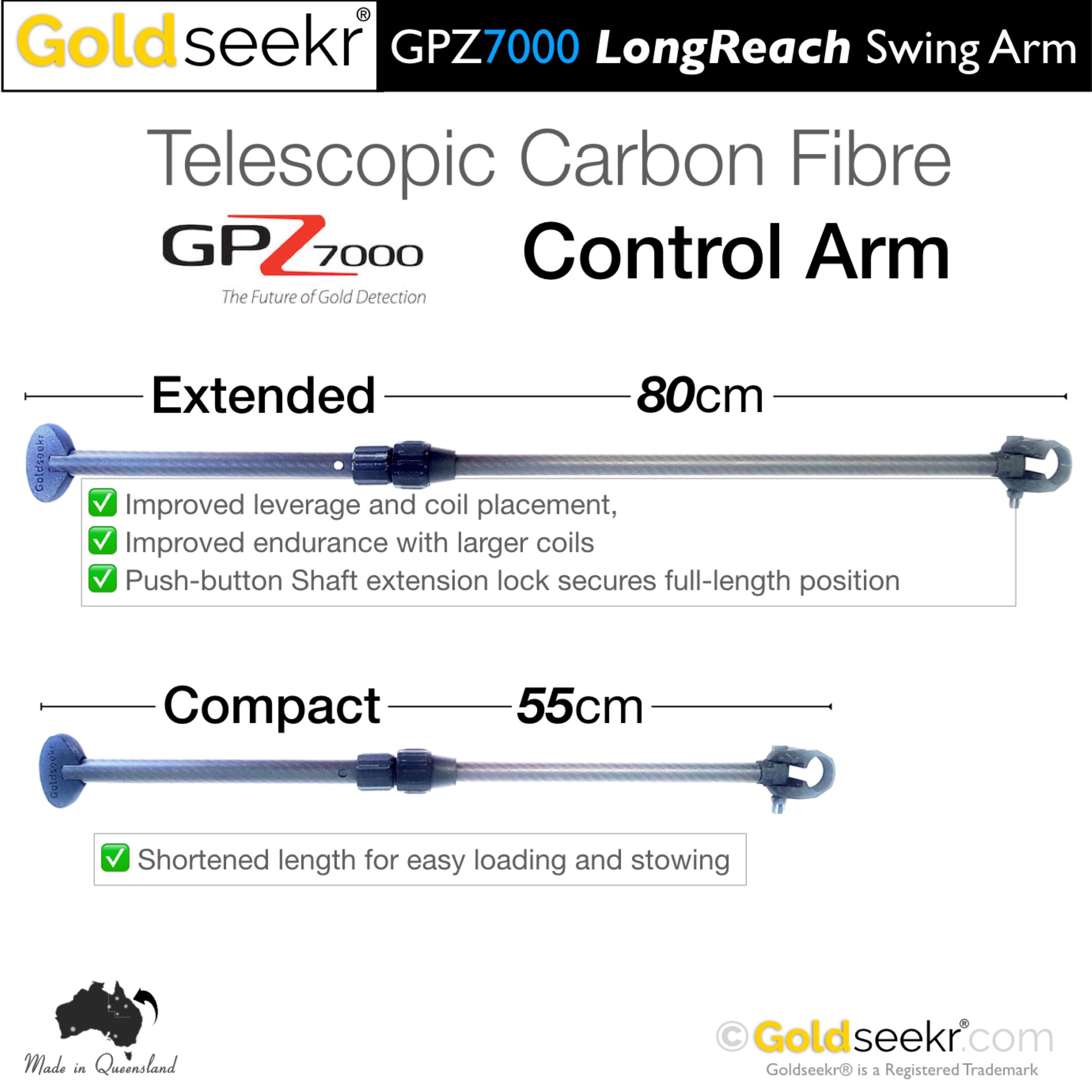 TopendProspectingGoldseekrGPZ7000LongReachTelescopicSwingArm